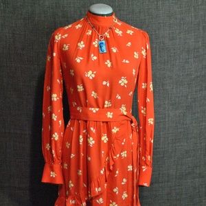 Floral High Neck dress